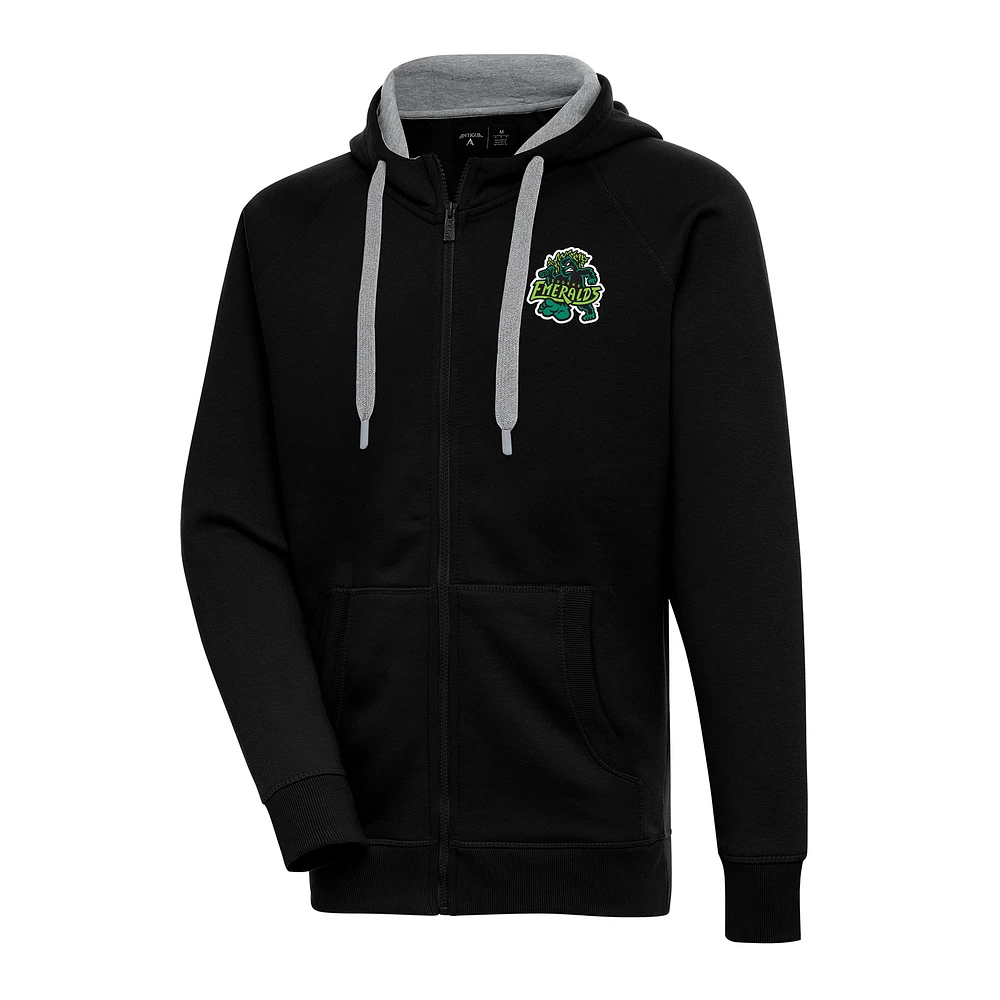 Men's Antigua Eugene Emeralds Victory Full-Zip Hoodie