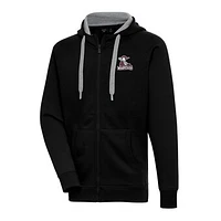 Men's Antigua  Black Fayetteville Woodpeckers Victory Full-Zip Hoodie