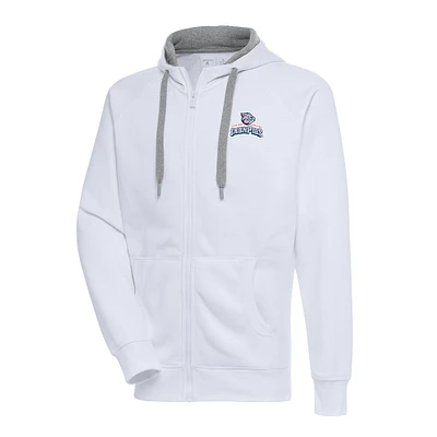 Men's Antigua  White Lehigh Valley IronPigs Victory Full-Zip Hoodie