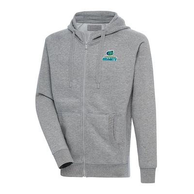 Men's Antigua  Heather Gray Lynchburg Hillcats Victory Full-Zip Hoodie