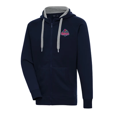Men's Antigua  Navy Memphis Redbirds Victory Full-Zip Hoodie