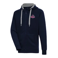 Men's Antigua  Navy Memphis Redbirds Victory Full-Zip Hoodie