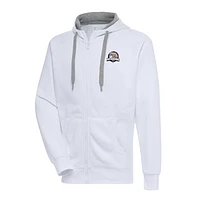 Men's Antigua  White Midland Rockhounds Victory Full-Zip Hoodie