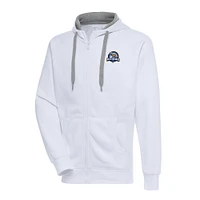 Men's Antigua  White Midland Rockhounds Victory Full-Zip Hoodie