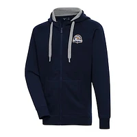 Men's Antigua  Navy Midland Rockhounds Victory Full-Zip Hoodie