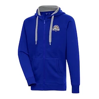 Men's Antigua  Royal Midland Rockhounds Victory Full-Zip Hoodie