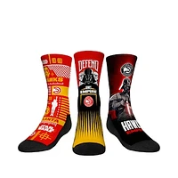 Youth Rock Em Socks Darth Vader & Stormtrooper Red Atlanta Hawks Three-Pack Star Wars Crew Socks Set