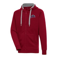 Men's Antigua  Cardinal Scranton Wilkes-Barre RailRiders Victory Full-Zip Hoodie