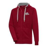 Men's Antigua  Cardinal Somerset Patriots Victory Full-Zip Hoodie