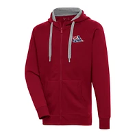 Men's Antigua  Cardinal Somerset Patriots Victory Full-Zip Hoodie