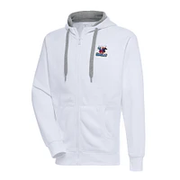Men's Antigua  White Wichita Wind Surge Victory Full-Zip Hoodie