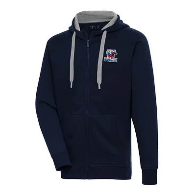 Men's Antigua  Navy Wichita Wind Surge Victory Full-Zip Hoodie