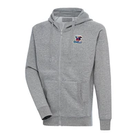 Men's Antigua  Heather Gray Wichita Wind Surge Victory Full-Zip Hoodie