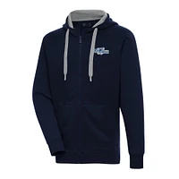 Men's Antigua  Navy Wilmington Blue Rocks Victory Full-Zip Hoodie