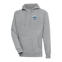 Men's Antigua  Heather Gray Asheville Tourists Victory Pullover Hoodie