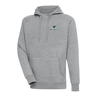 Men's Antigua  Heather Gray Augusta GreenJackets Victory Pullover Hoodie