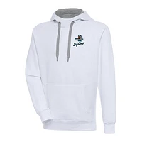 Men's Antigua  White Beloit Sky Carp Victory Pullover Hoodie