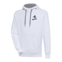 Men's Antigua  White Beloit Sky Carp Victory Pullover Hoodie