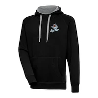 Men's Antigua  Black Beloit Sky Carp Victory Pullover Hoodie