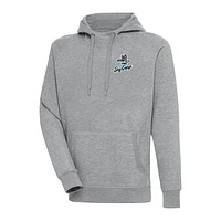 Men's Antigua  Heather Gray Beloit Sky Carp Victory Pullover Hoodie