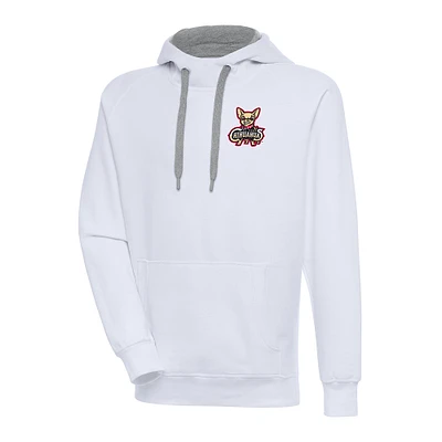 Men's Antigua  White El Paso Chihuahuas Victory Pullover Hoodie