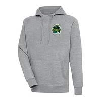 Men's Antigua  Heather Gray Eugene Emeralds Victory Pullover Hoodie
