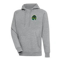 Men's Antigua  Heather Gray Eugene Emeralds Victory Pullover Hoodie
