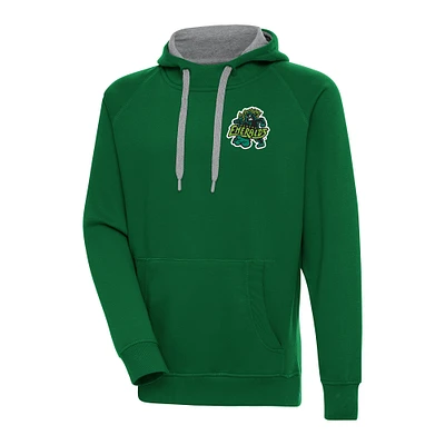 Men's Antigua  Hunter Green Eugene Emeralds Victory Pullover Hoodie