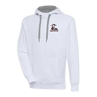 Men's Antigua  White Fayetteville Woodpeckers Victory Pullover Hoodie