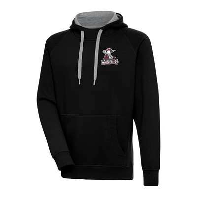 Men's Antigua  Black Fayetteville Woodpeckers Victory Pullover Hoodie