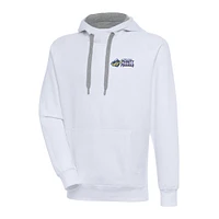 Men's Antigua  White Fort Myers Mighty Mussels Victory Pullover Hoodie