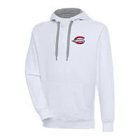 Men's Antigua  White Greenville Drive Victory Pullover Hoodie