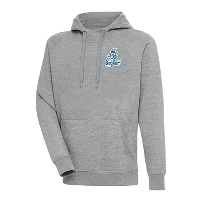 Men's Antigua  Heather Gray Hartford Yard Goats Victory Pullover Hoodie