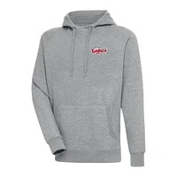 Men's Antigua  Heather Gray Lansing Lugnuts Victory Pullover Hoodie