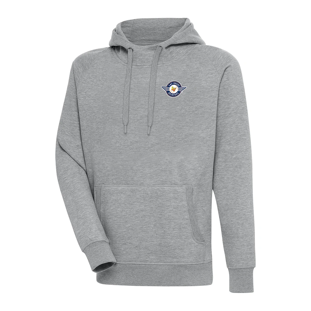 Men's Antigua Heather Gray Las Vegas Aviators Victory Pullover Hoodie
