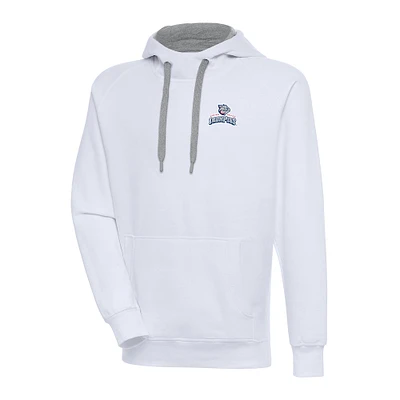 Men's Antigua  White Lehigh Valley IronPigs Victory Pullover Hoodie