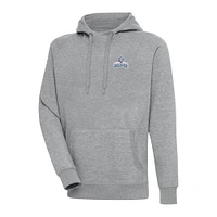 Men's Antigua  Heather Gray Lehigh Valley IronPigs Victory Pullover Hoodie