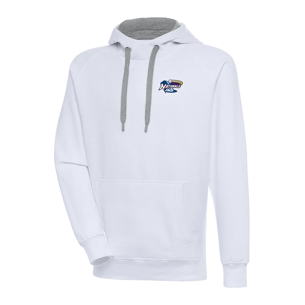 Men's Antigua White Northwest Arkansas Naturals Victory Pullover Hoodie
