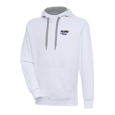 Men's Antigua  White Northwest Arkansas Naturals Victory Pullover Hoodie