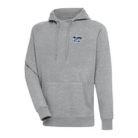 Men's Antigua  Heather Gray Northwest Arkansas Naturals Victory Pullover Hoodie