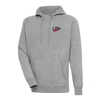 Men's Antigua  Heather Gray Sacramento River Cats Victory Pullover Hoodie