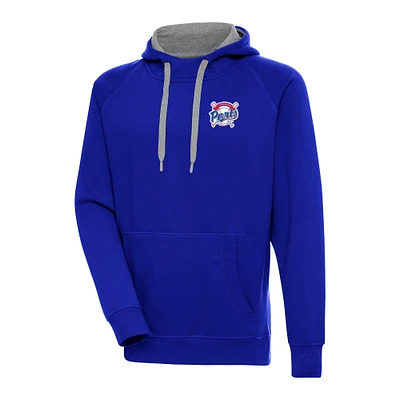 Men's Antigua  Royal Stockton Ports Victory Pullover Hoodie