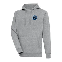 Men's Antigua  Heather Gray Sugar Land Space Cowboys Victory Pullover Hoodie