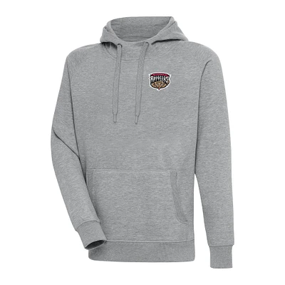 Men's Antigua  Heather Gray Wisconsin Timber Rattlers Victory Pullover Hoodie