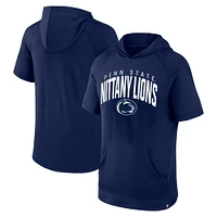 Men's Fanatics Navy Penn State Nittany Lions Double Arch Raglan Short Sleeve Hoodie T-Shirt