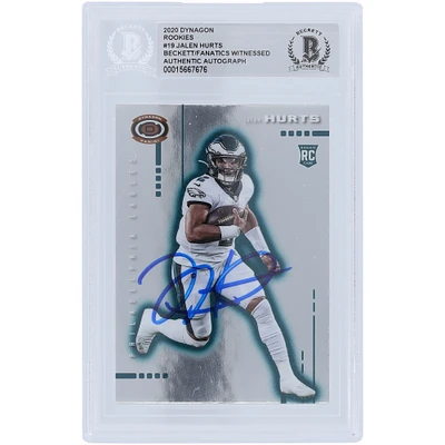 Jalen Hurts Philadelphia Eagles Autographed 2020 Panini Dynagon #D-19 Beckett Fanatics Witnessed Authenticated Rookie Card