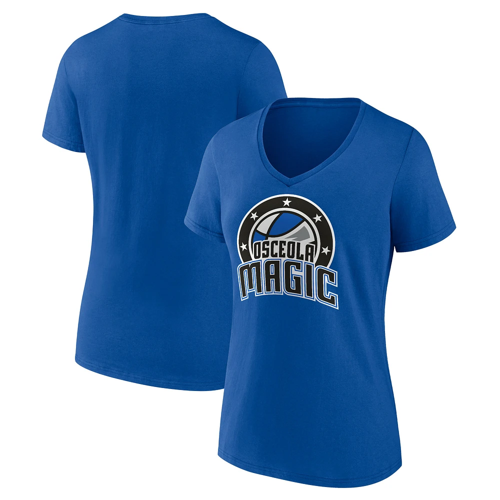 Women's Royal Osceola Magic Primary Logo V-Neck T-Shirt