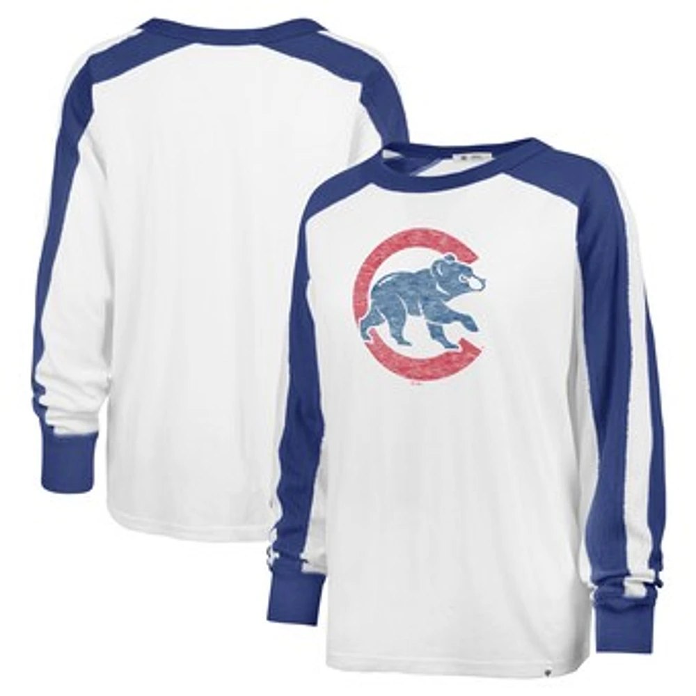 Women's '47 White Chicago Cubs Premier Caribou Long Sleeve T-Shirt