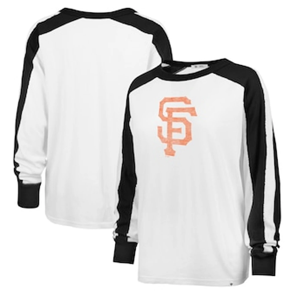 Women's '47 White San Francisco Giants Premier Caribou Long Sleeve T-Shirt