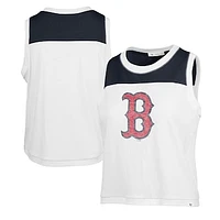 Women's '47 White Boston Red Sox Premier Zoey Waist Length Tank Top